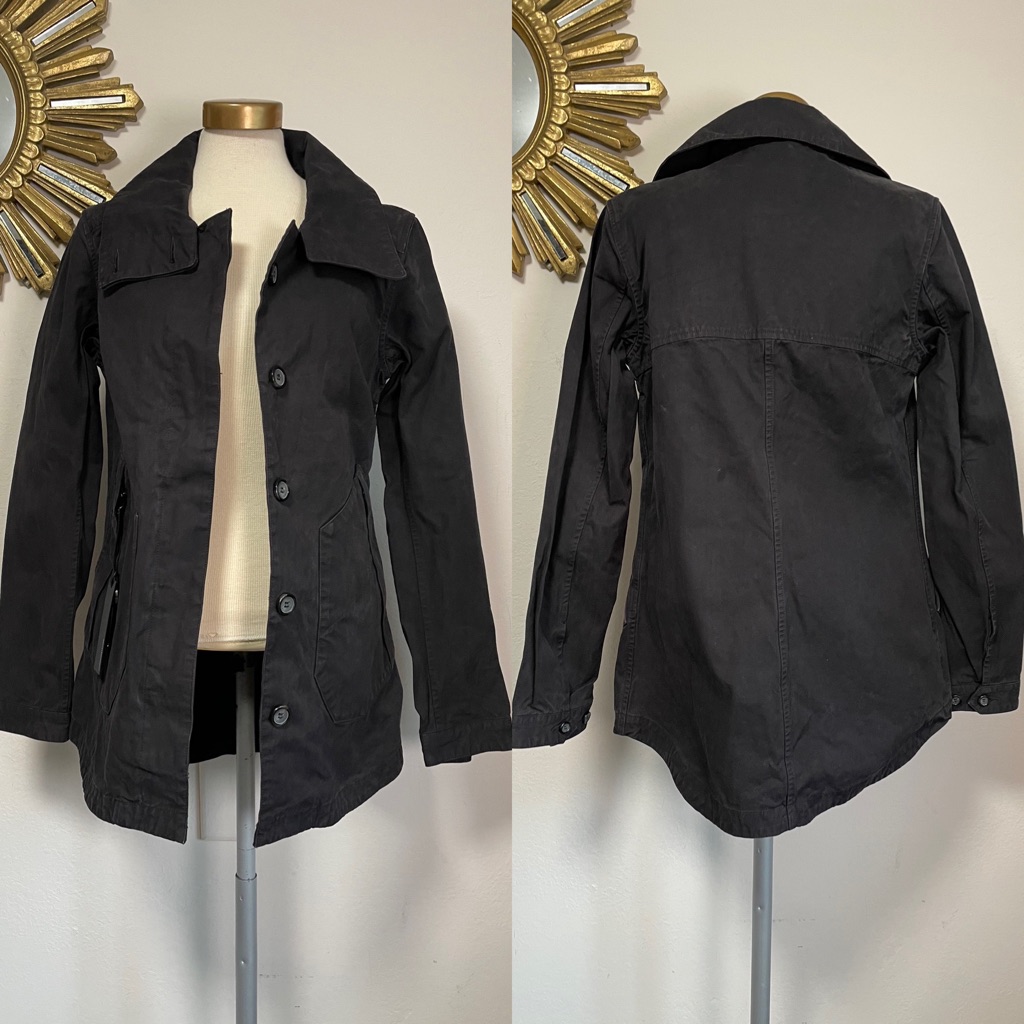 Aether Black Button Up Jacket